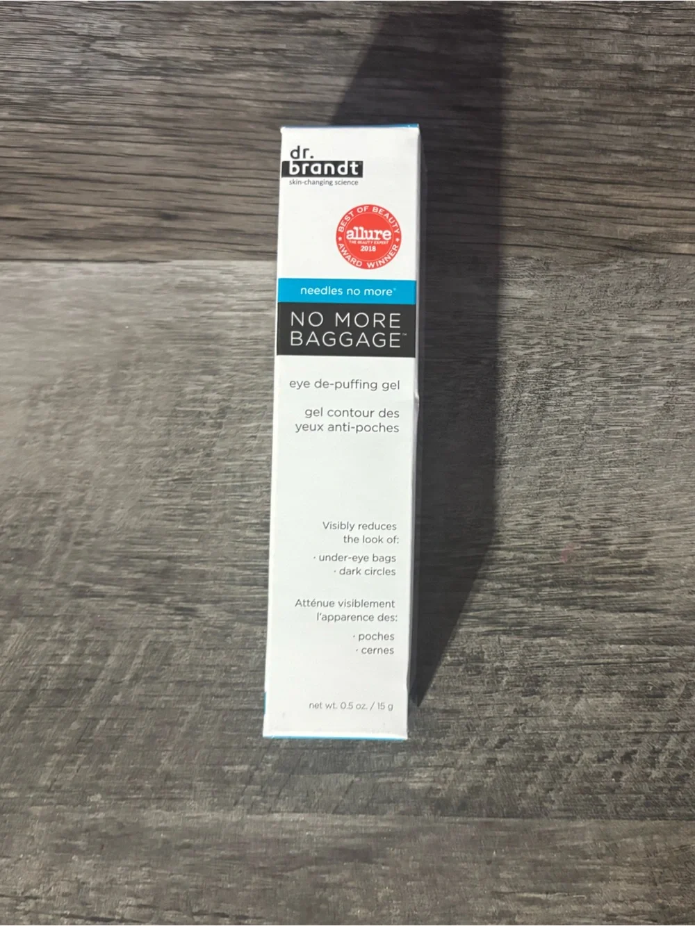 Dr. Brandt Needles NO MORE BAGGAGE Under Eye De-Puffing Bag Gel Cream NEW